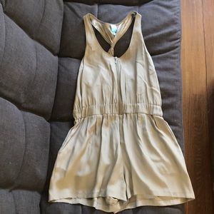 Barney’s Co-op gray 100% silk romper!